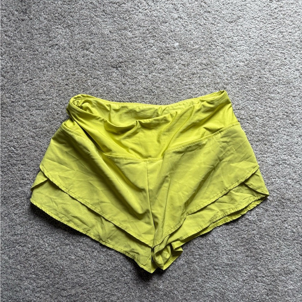 Spyder Neon Yellow Athletic Shorts